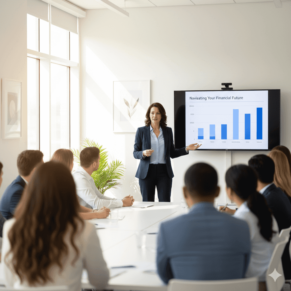 Business meeting presentation